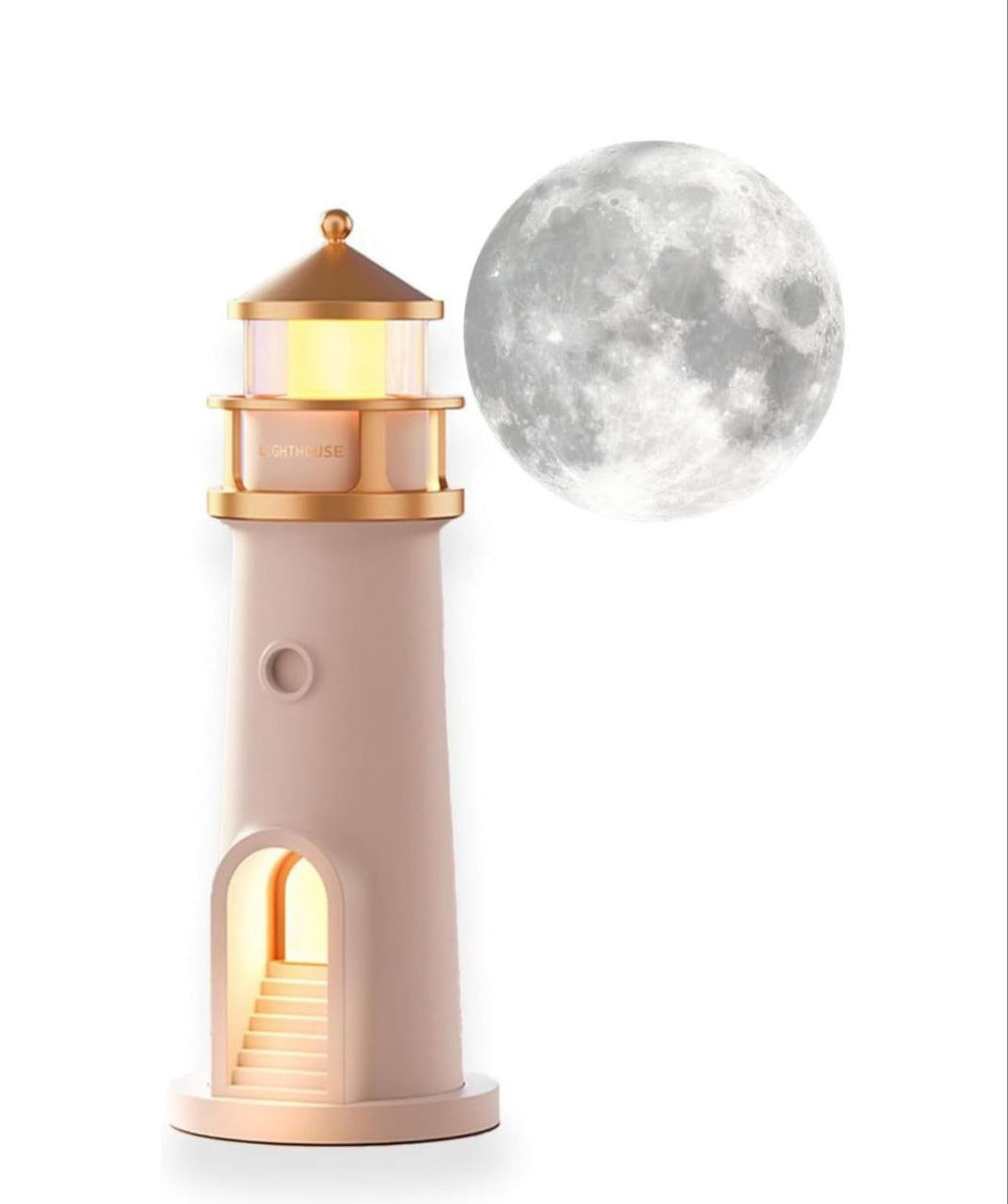 Moon Lamp Projector Night Light, Lighthouse Decor Night Light,