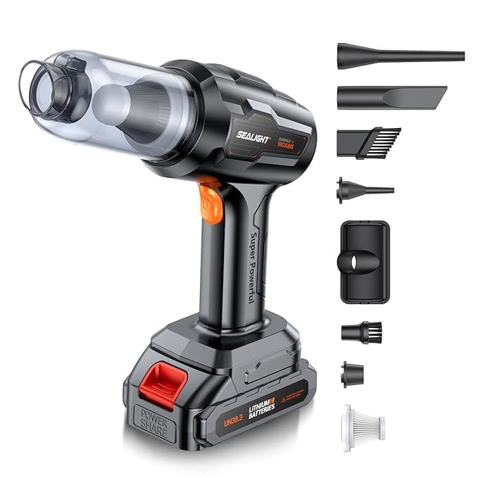 Wireless Handheld Car Vacuum Cleaner, 3 in 1 High Power Vacuum Cleaner Portable 18000PA Wireless