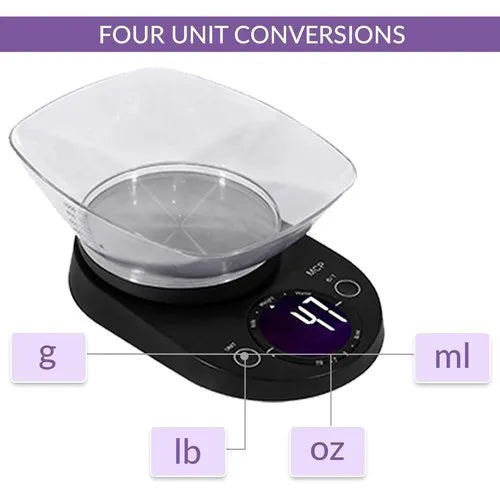 MCP Weighing Scale Digital For Kitchen Stainless Steel Weight Machine 5 Kgs With Free Bowl