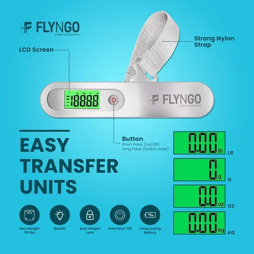 MCP Luggage Weighing Scale For Luggage 50 Kg A1 Silver