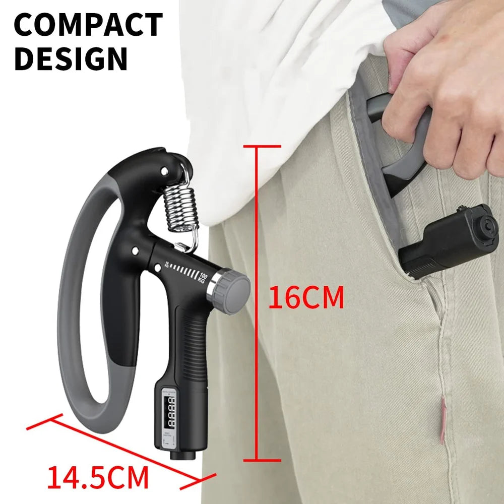 HAND GRIP STRENGTHENER WITH COUNTER