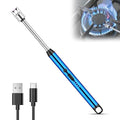 Electric Rechargeable Plasma Lighter Flameless Windproof USB Lighter 360 Deg Flexible Neck Arc Lighter for Kitchen, Pooja Room, Barbecue, Candles, Gas Stove, BBQ, Fireworks (Silver)