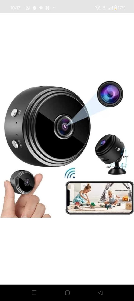 A9 SmartEye Mini Wireless WiFi Security Camera | HD 1080p Indoor Video Recorder with Low Light Vision | Portable & Magnetic | Home, Office, and Baby Monitor