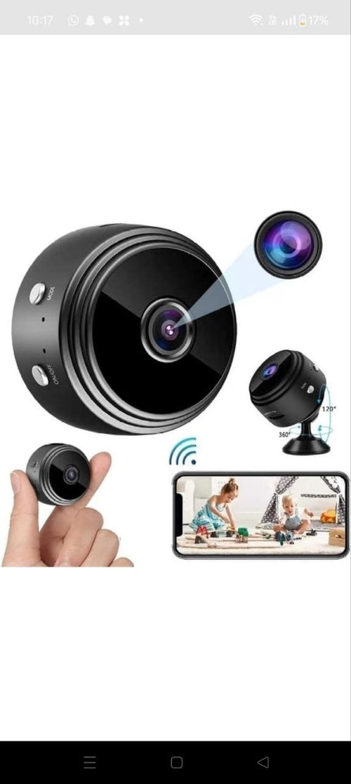 A9 SmartEye Mini Wireless WiFi Security Camera | HD 1080p Indoor Video Recorder with Low Light Vision | Portable & Magnetic | Home, Office, and Baby Monitor